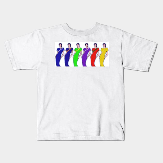 Fashion colours Kids T-Shirt by Colin-Bentham